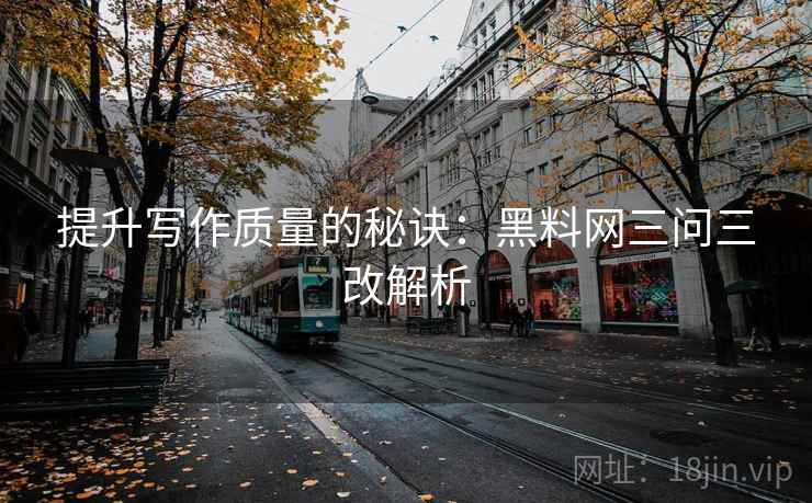 提升写作质量的秘诀：黑料网三问三改解析  第2张