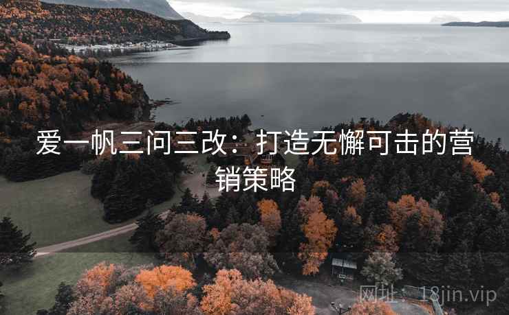 爱一帆三问三改:打造无懈可击的营销策略